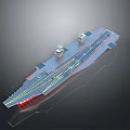 Military Aircraft Carrier Weapon With Modern Flight Deck And Runway Structure