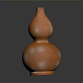 Elegant Orange Gourd Shaped Ceramic Vase For Home Furniture Decor
