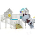 Outdoor Wooden Toy Large Combination Slide Children's Combination Slide Outdoor Slide Slide Multi-person Slide Combination Slide Children's Slide 3d model