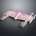 Futuristic Aerospace Spacecraft Model With Sleek Design Pink Accents And White Structure