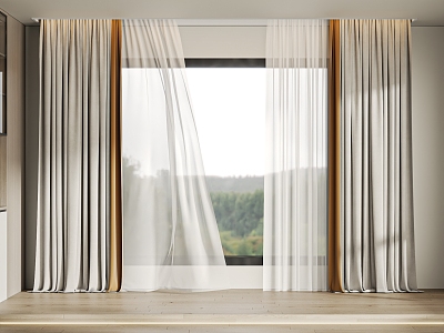 Modern Curtain Window Screen model