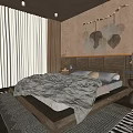 Hotel Guest Room With Wooden Wardrobe Wicker Basket Washbasin Open Layout And Minimalist Warm Tones