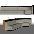 Modern Multiplayer Sofa Casual Sofa Card Seat Sofa Backrest Sofa 3d model