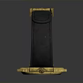 Classic Gold Watch With Black Leather Strap And Round Dial Design
