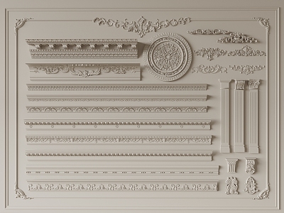 European plaster line model