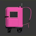 Pink Rolling Backpack With Mesh Design And Shoulder Straps For Daily Use