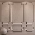 Elegant Modern Wall Molding Components With Geometric Frame Design For Interior 3d model