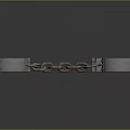 Sturdy Metal Handcuffs Hardware Tool with Chain and Durable Construction Design 3d model