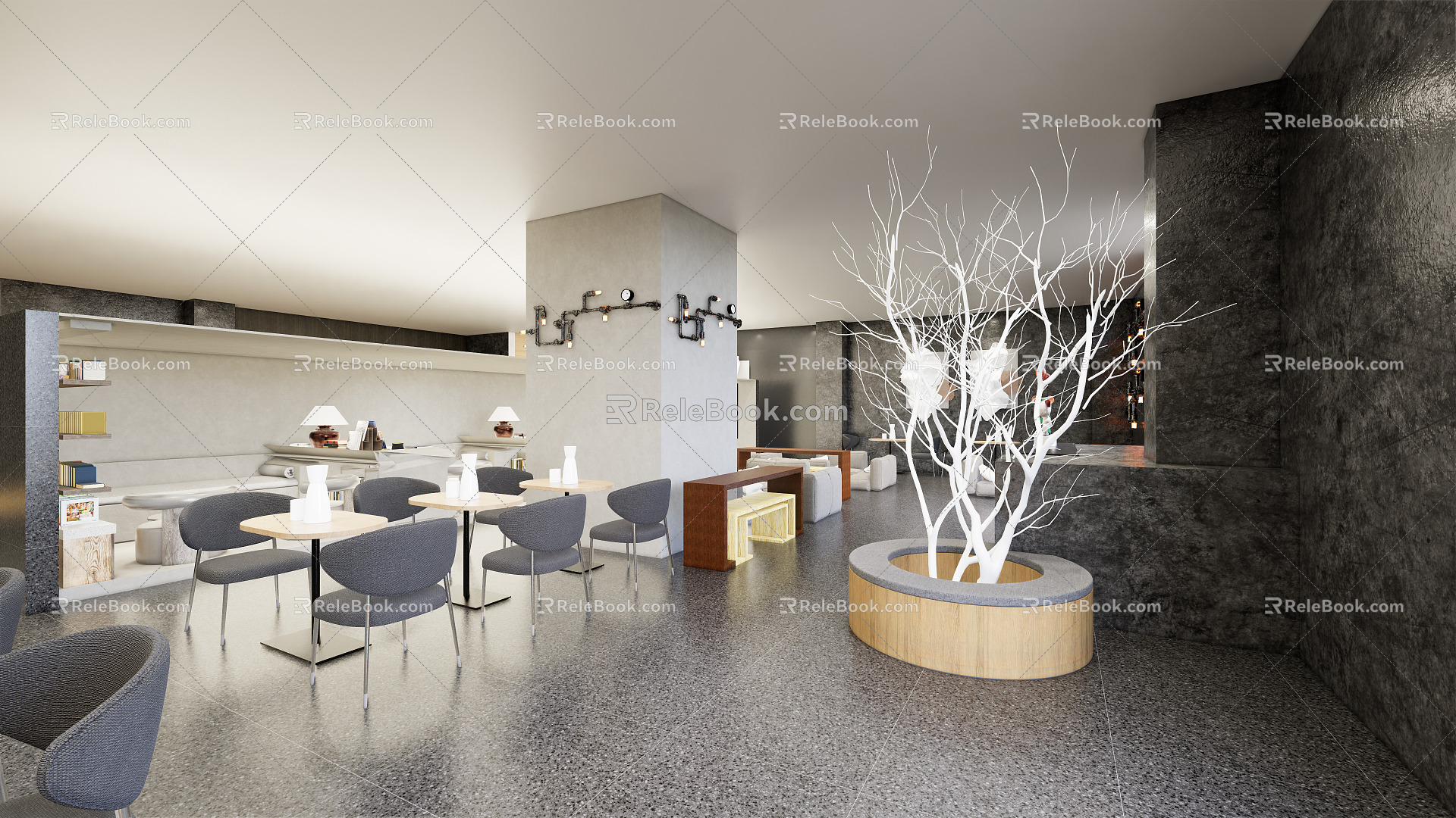 Modern Cafe 3d model