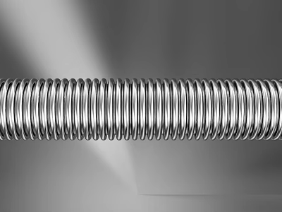 Shiny Silver Metal Coil Spring with Smooth Spiral Structure and Reflective Surface 3d model