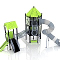 Slide Children's Slide Amusement Equipment Outdoor Slide Children's Combined Slide Outdoor Little Doctor Children's Amusement Equipment 3d model