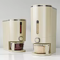 Kitchen Spice Grinders Beige Modern Design With Transparent Bottom Containers For Seasoning