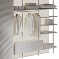 modern coat rack wardrobe 3d model