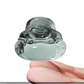 Exquisite Transparent Jade Buddha Pendant Fine Jewelry Held in Hand