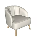 Single sofa single chair 3d model