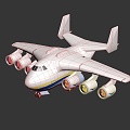 Modern Aircraft Cartoon Transport Aircraft Transport Aircraft 3d model