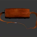 Red Leather Crossbody Bag With Flap Closure And Adjustable Strap For Daily Use