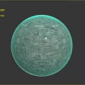 Natural Stone Sphere With Mosaic Tiled Surface And Colorful Textured Design Details