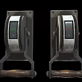 Key power lever electric gate combination lock 3d model
