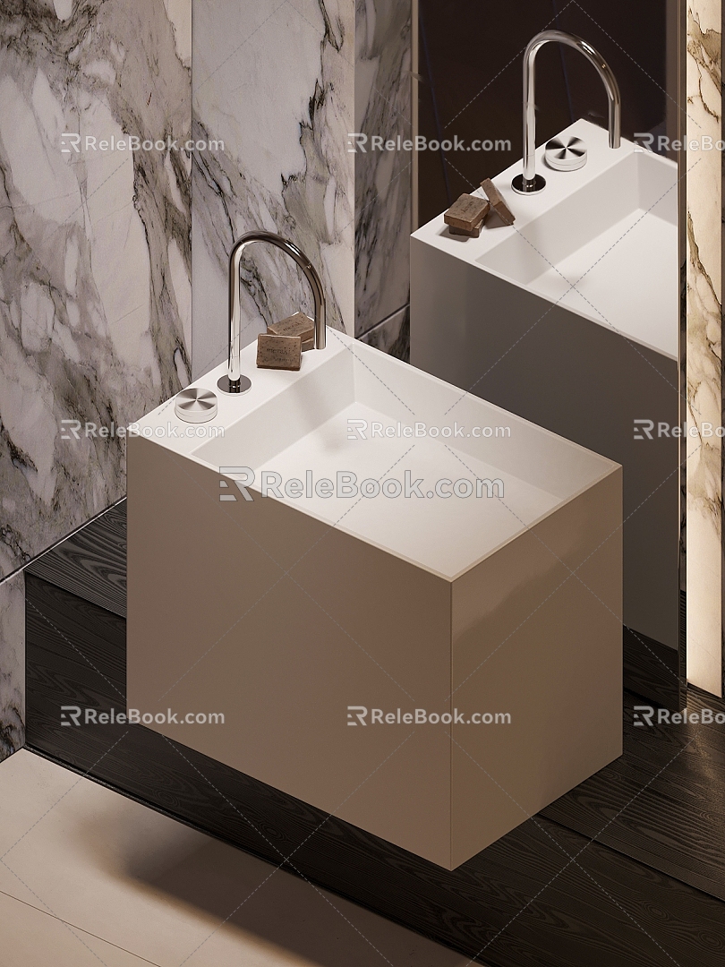 Modern sink 3d model