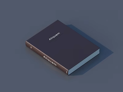 Dark Cover Autumn Book With Spine Text And Minimalist Design 3d model
