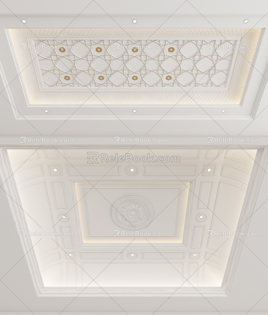 European-style ceiling 3d model