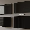 Black Wall Mounted Electronic Screens And Devices For Home Use 3d model