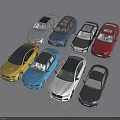 Various Colored Cars Including Sedans And SUVs Of Different Models Arranged Together
