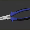 Professional Hardware Tools Pliers With Blue Black Non Slip Grip Handles 3d model