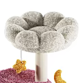 Pink Cat Tree Pet Furniture With Cloud Top Star Moon Hanging Decor And Cozy Cave