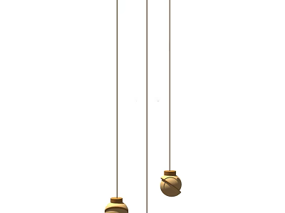 Modern Pendant Lights With Two Hanging Balls Design For Interior Decor 3d model