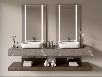 Modern Bathroom Cabinet Bathroom Basin Bathroom Ornaments 3d model