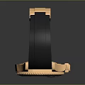 Luxury Watch With Gold Case Black Dial And Black Leather Strap Design
