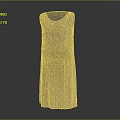 Sleeveless Beige Dress With Elegant Striped Patterns And Vintage Design Details