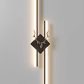 Elegant Modern Wall Lamp With Deer Head Decoration And Gold Illuminated Strips