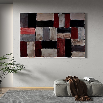 Simple abstract decorative painting 3d model