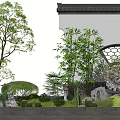 New Chinese landscape sketch 3d model