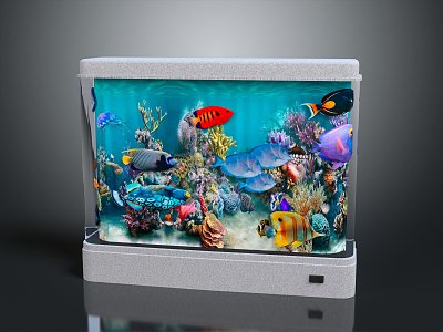 Modern Fish Tank Aquarium Tank Goldfish Tank Coral model