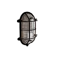 Elegant Brass Cage Wall Light With Ribbed Glass And Metal Frame