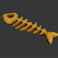 3D Printed Yellow Fish Bone Shaped Orthopedic Medical Device for Surgical Training