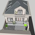 Single-family villa SU model 3d model