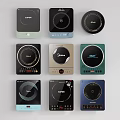 Modern Mini Round Induction Cooker Electric Ceramic Cooker Light Wave Cooker Induction Cooker Induction Cooker Integrated Panel 3d model