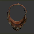 Colorful Ancient Egyptian Decorative Mask With Intricate Turquoise Orange Patterns And Straps