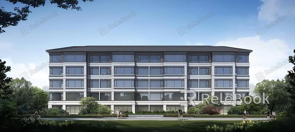 New Chinese-style Residential Building Multi-storey Residence model