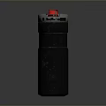 Practical Black Insulated Thermal Mug With Red Lid For Daily Use