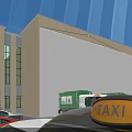 Modern Industrial Plant With Green Trucks Parking Lot And Logistics Vehicles Exterior