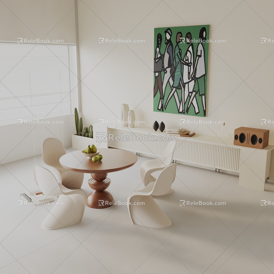 Modern table combination 3d model