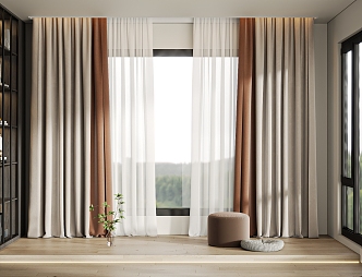 Curtain Window Screen 3d model