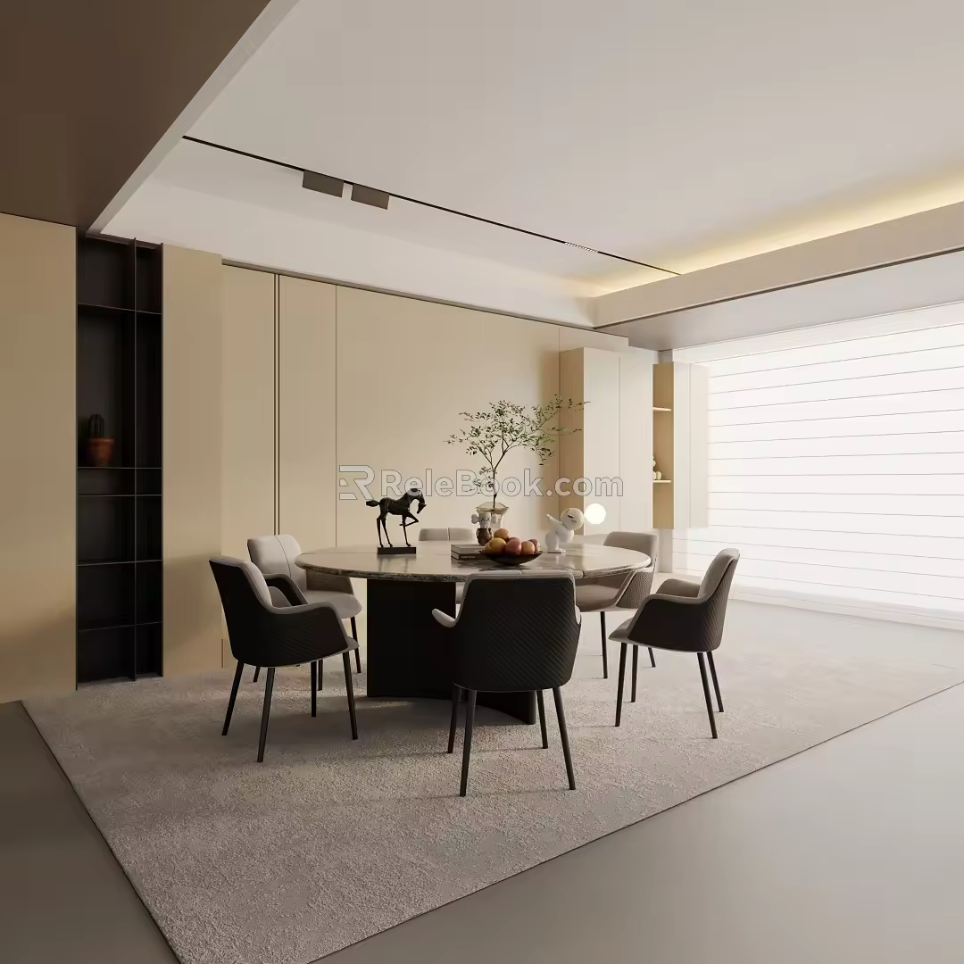 Modern dining table 3d model