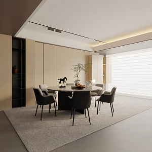 Modern dining table 3d model